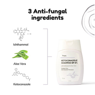 Traya Anti-Dandruff Shampoo with Ichthammol & Aloevera | Paraben Free