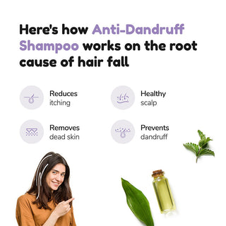 Traya Anti-Dandruff Shampoo with Ichthammol & Aloevera | Paraben Free