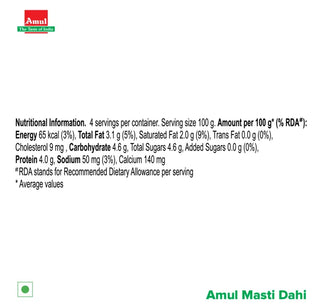 Amul Masti Pouch Curd