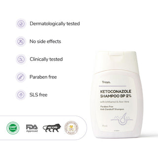 Traya Anti-Dandruff Shampoo with Ichthammol & Aloevera | Paraben Free