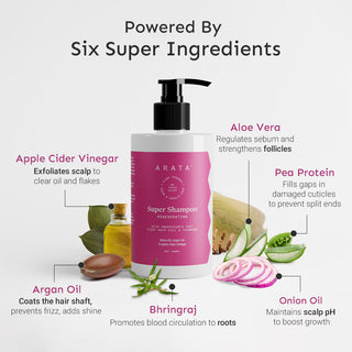 Arata 6-IN-1 SUPER SHAMPOO FOR HAIR LOSS REDUCTION & DAMAGE REPAIR_SilkRoutes_3