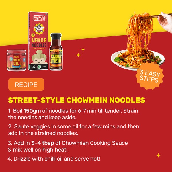 MasterChow Asli Chinese Combo (2 Noodles, 3 Stir Fry Sauces,1 Chilli O