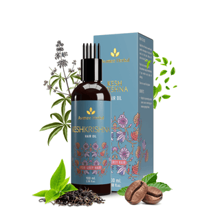 Avimee Herbal Anti Grey Hair Super Saver Combo: Keshkrishna Hair Oil And Scalptone Grey Hair Serum_SilkRoutes_2