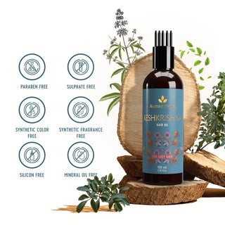 Avimee Herbal Anti Grey Hair Super Saver Combo: Keshkrishna Hair Oil And Scalptone Grey Hair Serum_SilkRoutes_5