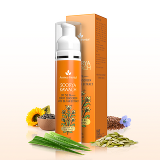Avimee Herbal Soorya Kawach SPF50 PA++++ Hybrid Sunscreen With De-Tan Extract_SilkRoutes_1
