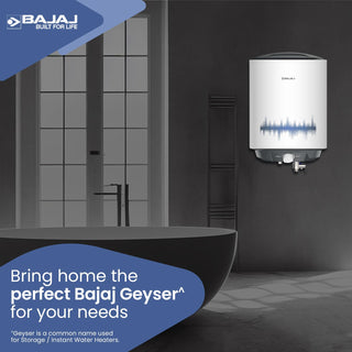 Bajaj Shield Series New Shakti 15L Storage Wall Mount Water Heater For Home|5-Star Rated Geyser