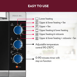 Borosil_Prima_48_L_Oven_Toaster_Grill_Motorised_Rotisserie_Convection_Heating_6_Heating_Modes_Silver_SilkRoutes_6