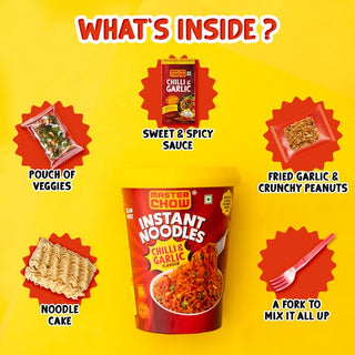 Chilli & Garlic Cup Noodles (Pack of 4) (100 GMS x 4 PACK)_SilkRoutes_3