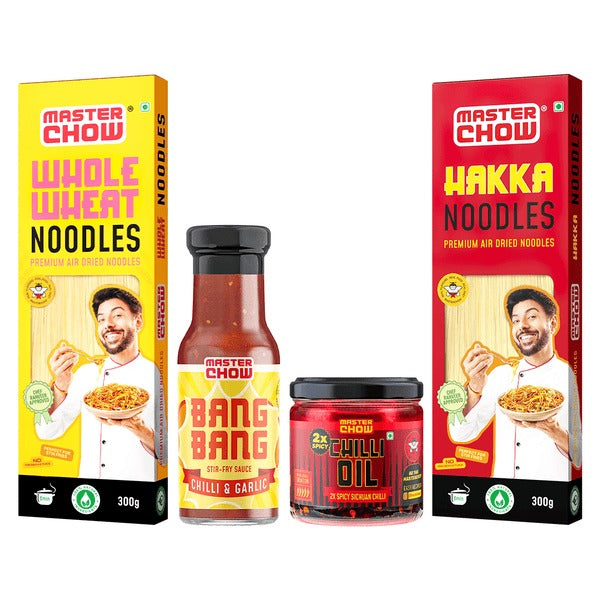 MasterChow Chilli Oil Noodles Pack 2 NOODLES 1 STIR FRY SAUCE 1 CHI MasterChow Chilli Oil Noodles Pack 2 NOODLES 1 STIR FRY SAUCE 1 CHI