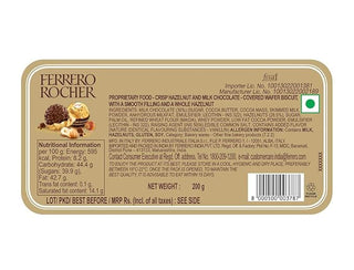 Ferrero Rocher, Exquisite Hazelnut and Milk Chocolate Premium Gift Box, 16 pieces (200 g)_SilkRoutes_3