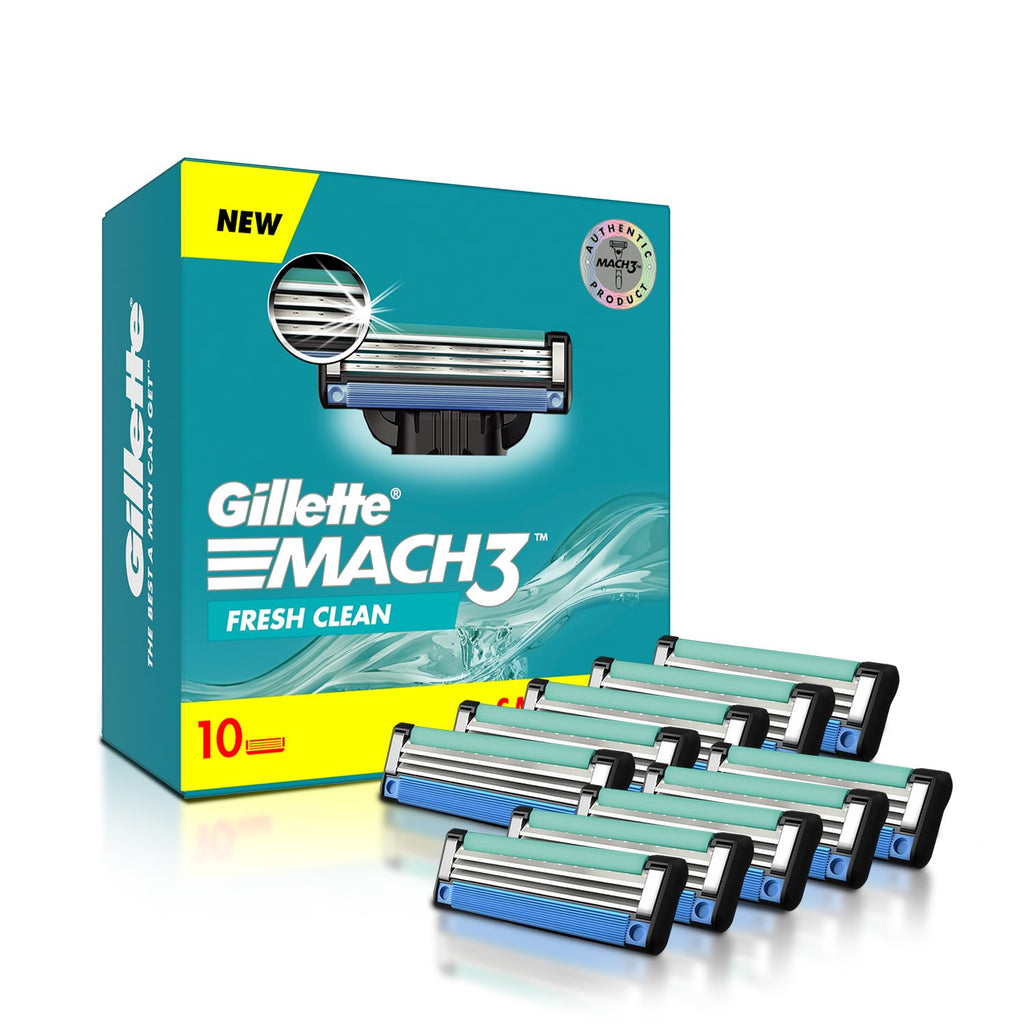 Gillette Iconic Cartridge Razor Gillette Mach 3 Razor Cartridge - 10 units – SilkRoutes.co.in