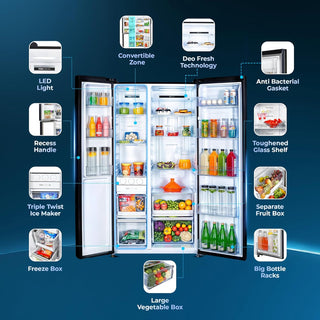 Haier602L_3Star_100_ConvertibleFridgeSpace_ExpertInverter_FrostFreeSidebySideRefrigerator_HRS-682KS_BlackSteel__SilkRoutes_5