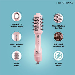 Ikonic Professional 3-In-1 Express Styler - Pink (1 pc)_SilkRoutes_4
