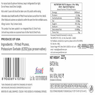 JEWELFARMERPittedCaliforniaPrunesDriedPlumSookhaAloobukharaEnrichedinFiber_Potassium-227g_Silkroutes4