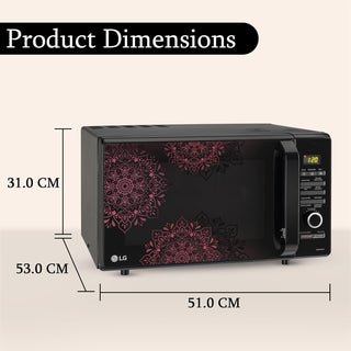 LG 28 L Charcoal Convection Healthy Microwave Compact Oven