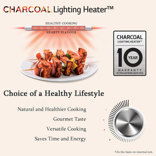 LG 28 L Charcoal Convection Healthy Microwave Compact Oven