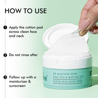 MCaffeine 2% Salicylic Acid Serum Clear Skin Acne Pads | Acne & Oil Control with Matcha Tea - 40 N (x1)_SilkRoutes_4