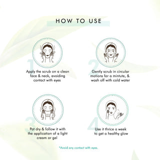 MCaffeine Green Tea Face Scrub with Vitamin C & Hyaluronic Acid - 100 gm_SilkRoutes_4