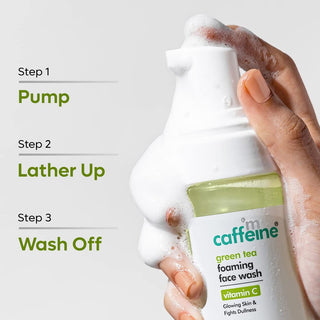 MCaffeine Green Tea & Vit C Foaming Face Wash - 110 ml_SilkRoutes_4