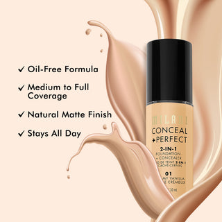Milani Conceal + Perfect 2-In-1 Foundation + Concealer - 01 Creamy Vanilla (30ml)_SilkRoutes_5