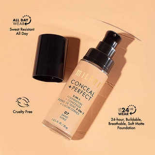 Milani Conceal + Perfect 2-In-1 Foundation + Concealer - 01 Creamy Vanilla (30ml)_SilkRoutes_7