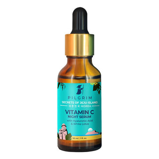 Pilgrim Vitamin C Night Serum (Oil-based) with Hyaluronic Acid & White Lotus (30 ml)_SilkRoutes_1