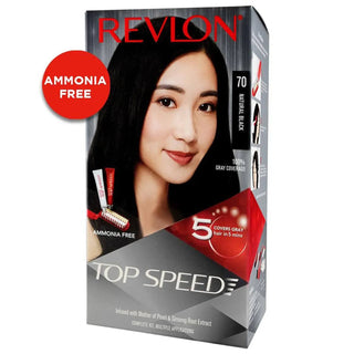 Revlon Top Speed Hair Color - 70 Natural Black (80g+15ml)_SilkRoutes_1