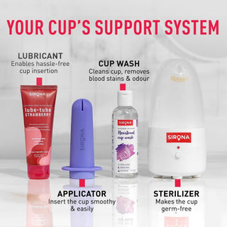 Sirona FDA Approved Reusable Menstrual Cup for Women Protection for Up to 8-10 Hours