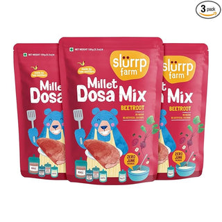 Slurrp Farm Beetroot Multigrain Millet Dosa Mix 150g (Pack Of 3)_SilkRoutes_1