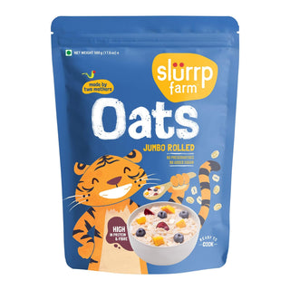 Slurrp Farm Jumbo Rolled Oats Healthy Food with No Added Sugar 500 gm_SilkRoutes_1
