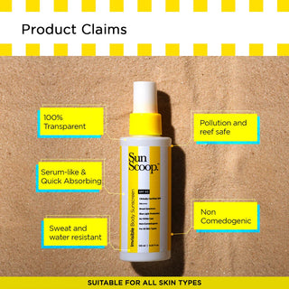 SunScoop Invisible Sunscreen Spray for Body | SPF 60, PA++++ (125ml)_SilkRoutes_2