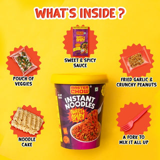 Sweet n Spicy Cup Noodles (Pack of 4) (100 GMS x 4 PACK)_SilkRoutes_5
