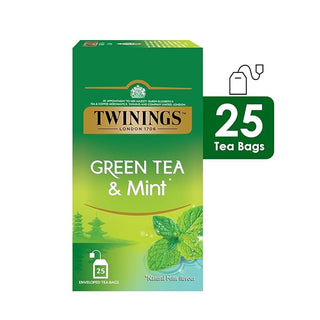 Twinings Green Tea & Mint, Lemon 25 Teabags_SilkRoutes_2