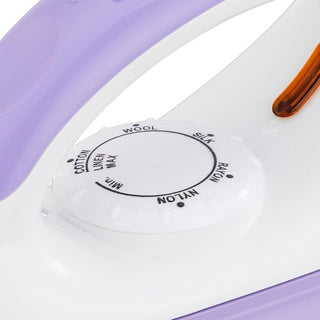Usha Armor 1100W Dry Iron with Shock Proof Plastic Body | Single Coat Black Non Stick Soleplate for Longer Durability | Overheat Safety Shutoff | 180° Swivel Cord | 2 Years Warranty | (Purple & White)
