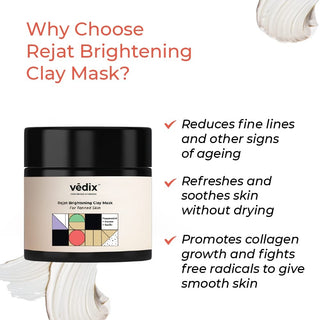 VEDIX Rejat Brightening Clay Mask For Tanned Skin 100gms_SilkRoutes_3