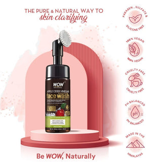 WOW Apple Cider Vinegar Foaming Face Wash (150ml)_SilkRoutes_4