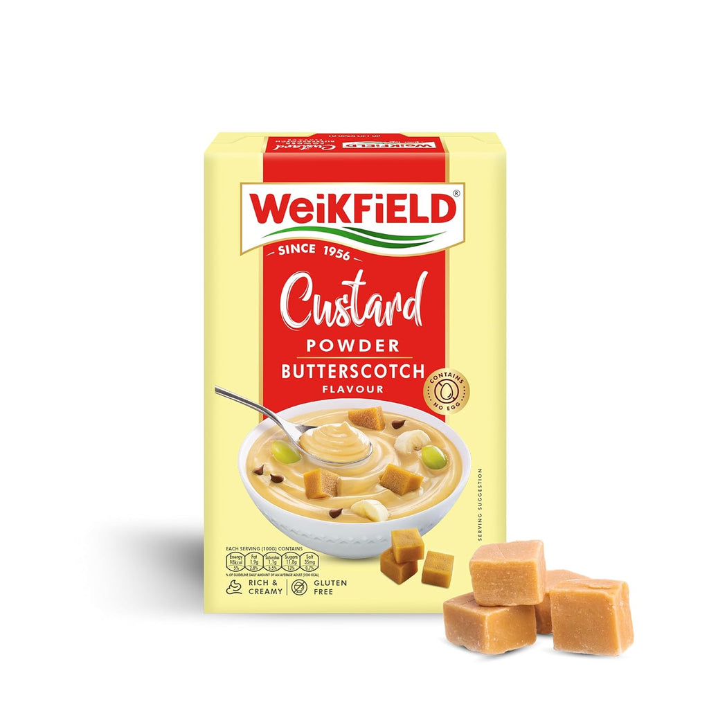 Weikfield Butterscotch Custard Powder - Makes Smooth & Creamy Custard ...
